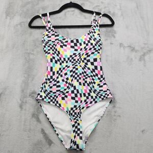 No Boundaries Swimsuit Womens Size S (3-5) Multi-Strap One-Piece High Cut Summer